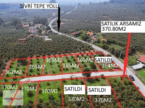 HENDEKEMLAK.COM HENDEK SİVRİ TEPE KÖYÜNDE SATILIK 370 M2 İMARLI ARSALAR 9 ADET